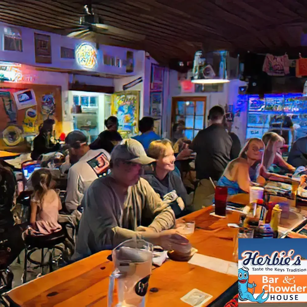 Interior of Herbie's Bar & Chowder House in Marathon, Florida Keys