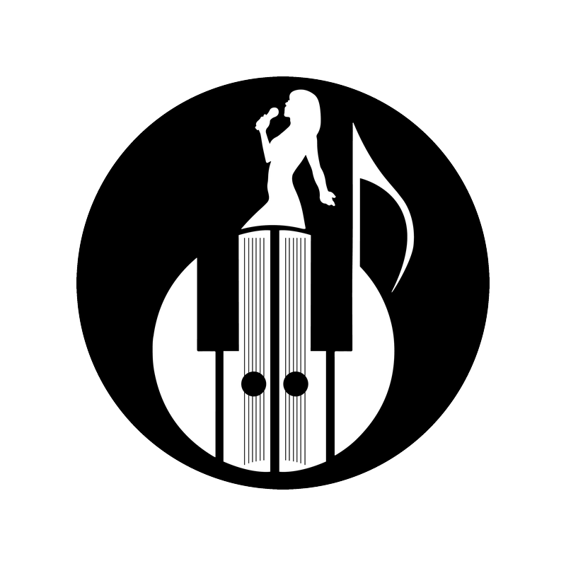 LiveMusicEveryDay.com Key West logo, black and white